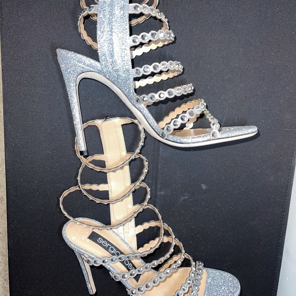 Sergio Rossi Kimberly 105 Crystal Heeled Sandals - Picture 8 of 15